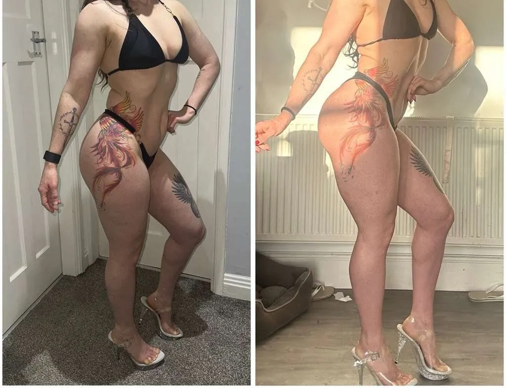 Evolução de aluna GNTEAM — shape completo, antes e depois